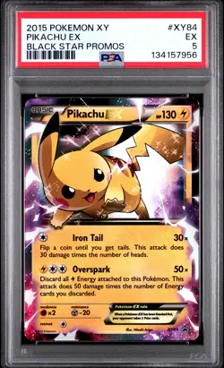 2015 POKEMON XY BLACK STAR PROMO PIKACHU EX #XY84 PSA 5 EX #134157956 - Image 1