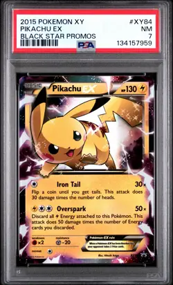 2015 POKEMON XY BLACK STAR PROMOS PIKACHU EX #XY84 PSA 7 NM #134157959 - Image 1