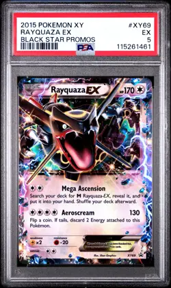 2015 POKEMON BLACK STAR PROMO RAYQUAZA #XY69 PSA 5 EX #115261461 - Image 1