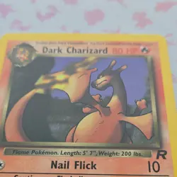 Pokemon TCG Dark Charizard Team Rocket Rare Unlimited 21/82 80HP 2000 Regular - Image 2