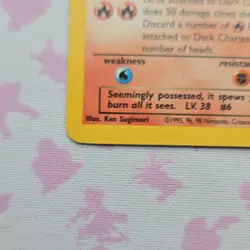 Pokemon TCG Dark Charizard Team Rocket Rare Unlimited 21/82 80HP 2000 Regular - Image 5