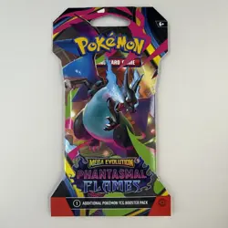 Art Set Pokemon Mega Evolution Phantasmal Flames 4x Sleeved Booster Pack Art Set - Image 4