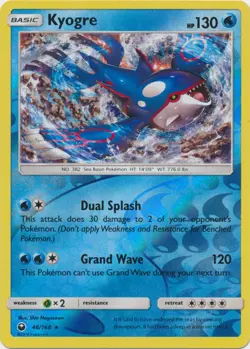 Kyogre - 46/168 - Holo Rare - Reverse Holo NM, English Pokemon Celestial Storm - Image 1