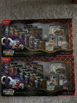 Pokemon TCG Paldean Fates Great Tusk Iron Treads Ex Premium Collection 2X - Image 1