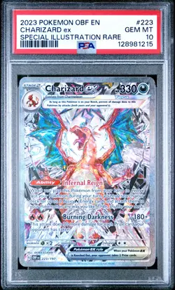 2023 POKEMON OBF EN-OBSIDIAN FLAMES #223 CHARIZARD EX PSA 10 - Image 1