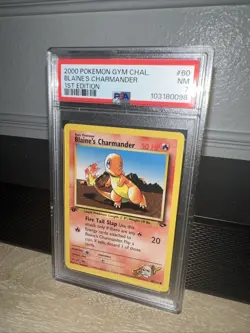 Pokemon TCG Blaine's Charmander 1st Edition PSA 7 - Image 1
