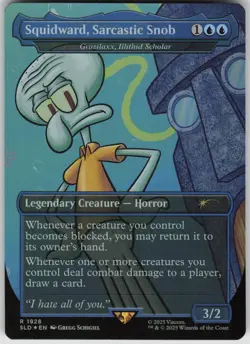 MTG Squidward Sarcastic Snob Grazilaxx Foil NM Secret Lair Series Magic 1928 - Image 1