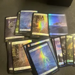 mtg foil full art land lot - Image 2