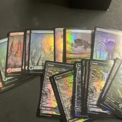 mtg foil full art land lot - Image 5