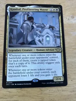 Outlaws of Thunder Junction Kambal, Profiteering Mayor #211 MTG NM - Image 1