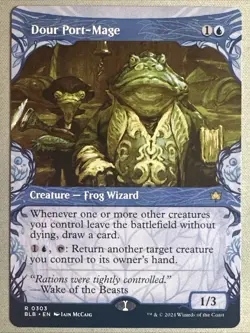 MTG / Dour Port-Mage / BLB / #303 / Regular (Showcase) / Rare / NM - Image 1