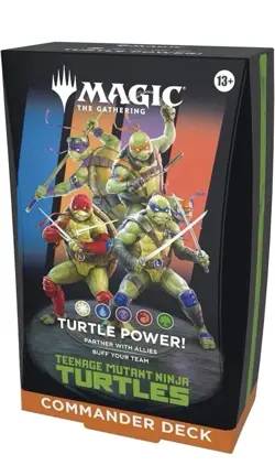 Factory Sealed Teenage Mutant Ninja Turtles Commander Deck Turtle MTG - Image 1