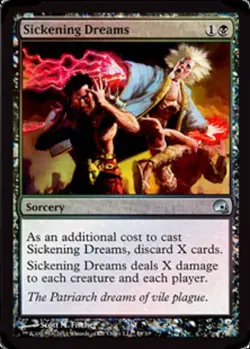 1 x Sickening Dreams - Foil - Premium Deck Series: Graveborn - Light Play - MTG - Image 1