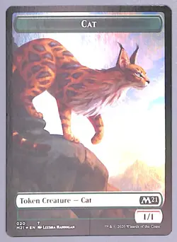 Cat // Beast - Foil - Double-sided Token - #20 / 10 - Core Set 2021 (M21) MTG - Image 1