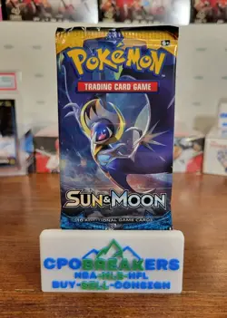 Pokemon Sun & Moon Base 10 Card Sealed Booster Pack X1 1 And Lunala Art Mon Luna - Image 1