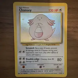 Pokemon TCG Chansey Base Set 3/102 Holo Rare Basic 120 HP English - Image 1