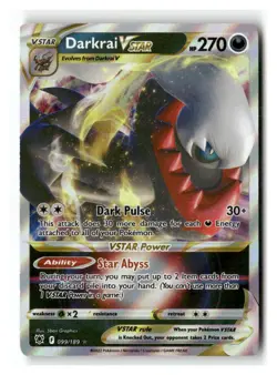 Darkrai VSTAR 099/189 Holo Rare VSTAR Astral Radiance Pokemon Near Mint - Image 1
