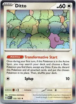 Holofoil - Ditto - 132/165 - SV: Scarlet & Violet 151 - Pokemon - Image 1