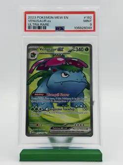 PSA 9 Venusaur ex 182/165 Full Art Pokemon 151 Ultra Rare 2023 Mew EN Mint Slab - Image 1
