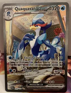 Pokemon Quaquaval EX Special Illustration Rare Full Art Holo PAL 260/193 - Image 1