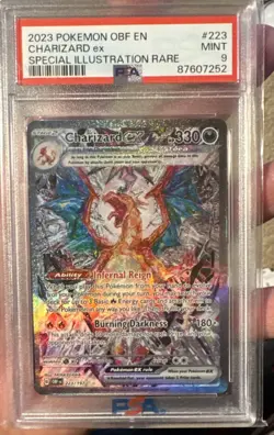 2023 POKEMON OBSIDIAN FLAMES #223 CHARIZARD ex SPECIAL ILLUSTRATION RARE PSA 8 - Image 1
