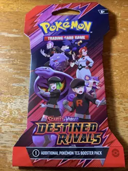 POKEMON Scarlet & Violet Destined Rivals 1 Factory Sealed Sleeved Booster Pack - Image 1