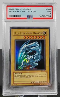 2002 Yu-Gi-Oh! SDK-001 Blue-Eyes White Dragon-PSA 7 NEAR MINT Free Shipping - Image 1