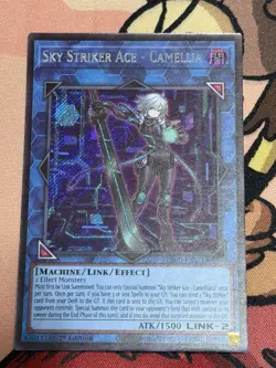 YUGIOH Sky Striker Ace - Camellia Secret Rare Legendary Modern Decks 2026 L26D - Image 1