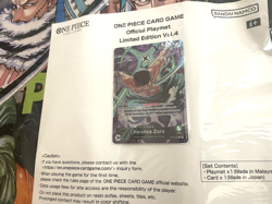 One Piece Playmat Limited Edition Vol 4 English Roronoa Zoro OP12-020 Promo - Image 2