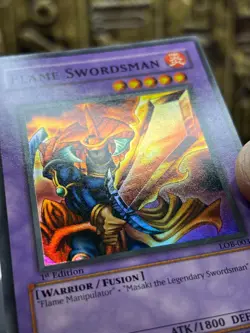 Flame Swordsman LOB-003 The Legend of Blue Eyes White Dragon 1st Edition NM Wavy - Image 5