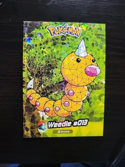 2024 Pokemon Stained Glass Crystal Card Collection Holo Weedle #13 - Image 1