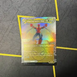 Peter Parker / Amazing Spider-man M 208 BORDERLESS FOIL MTG Magic The Gathering - Image 2