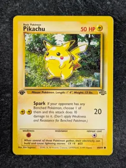 2000 Pokemon PIKACHU #60/64 Jungle 1st Edition Common Lightning English - Image 1
