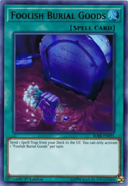 Moderately Played, English Yu Gi Oh Foolish Burial Goods - BLRR-EN095 - Ultra Ra - Image 1
