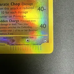 Primeape Reverse Holo Card Aquapolis 29/147 Pokemon TCG NM - SEE PHOTOS - Image 5