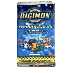 1999 Upper Deck Bandai Digimon Series 1 Trading Card Sealed Booster Pack x 1 - Image 3