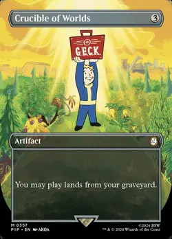 MTG Crucible of Worlds - Borderless, NM-Mint, English Universes Beyond: Fallout - Image 1