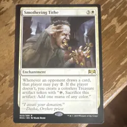 Wizards of the Coast Smothering Tithe Ravnica Allegiance Enchantment White Rare - Image 1