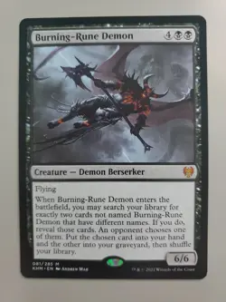 MTG Burning-Rune Demon Kaldheim Regular Mythic - Image 1