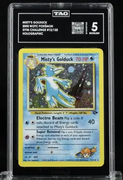 Pokemon TCG Misty's Golduck Gym Challenge 12 Holo Unlimited Rare TAG 5 - Image 1