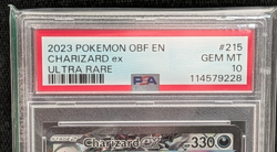 2023 Pokemon Obsidian Flames Charizard ex #215 Ultra Rare PSA 10 Gem Mint - Image 3