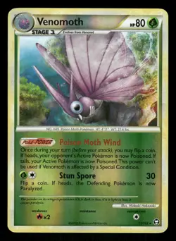 Pokemon Venomoth Holo Rare Triumphant 11/102 LP Reverse Holo - Image 1