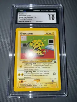 Electabuzz 46/53 Wotc Promo Regular Black Star Promos Pokemon League CGC 10 GM - Image 2
