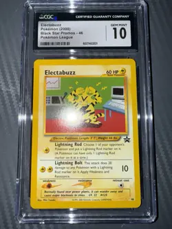 Electabuzz 46/53 Wotc Promo Regular Black Star Promos Pokemon League CGC 10 GM - Image 3