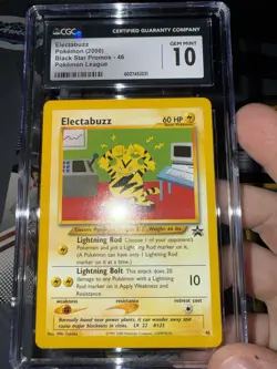 Electabuzz 46/53 Wotc Promo Regular Black Star Promos Pokemon League CGC 10 GM - Image 5