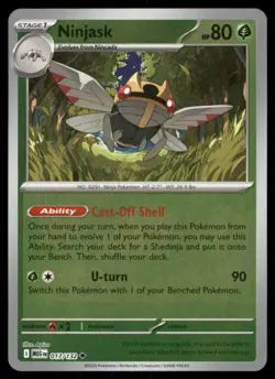 Pokemon TCG REVERSE HOLO ninjask - Image 1
