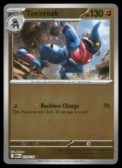 Pokemon TCG REVERSE HOLO toxicroak - Image 1