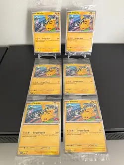 Pikachu Promo 2024 World Championships SVP 190 Pokemon Worlds SEALED Lot Of 6 NM - Image 1