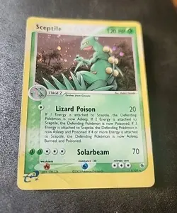 Pokemon Sceptile 11/109 Ruby and Sapphire Holo LP Has A Crease. - Image 1