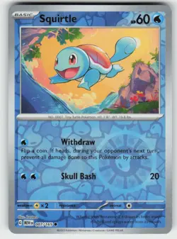 Squirtle 007/165 Reverse Holo Common 151 Pokemon NM - Image 1